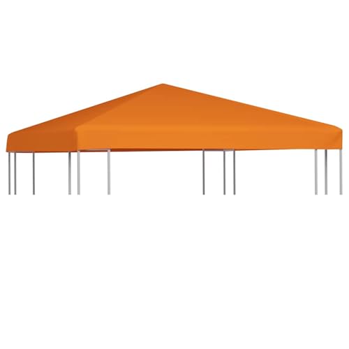 Pavillondach 310 g/m² 3x3 m Orange Wasserdicht Gazebo Ersatzdach für Gartenpavillons Festzelte Terrassen von Tidyard