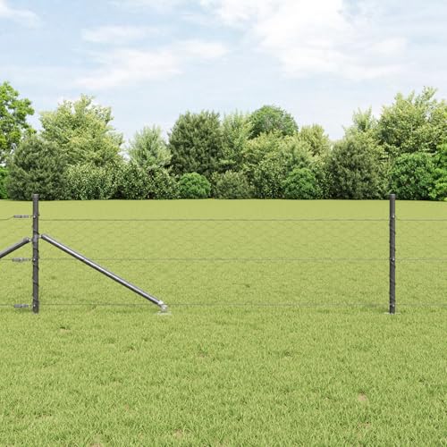 Sechseckzaun Grau 0.8x100 m Stahl, Gartenzaun Maschendraht Sichtschutz für Garten Hof Kaninchen Hühner Haustiere Sechseckzaun Grau 0.8x100 m Stahl, Gartenzaun Maschendraht Sichtschutz für Garten Hof Kaninchen Hühner Haustiere von Tidyard