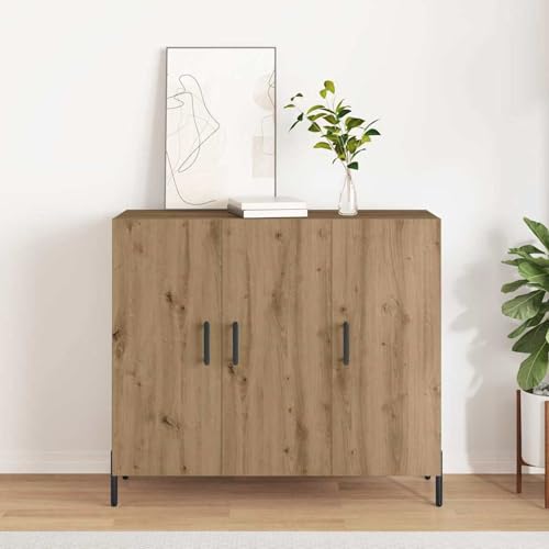 Sideboard Artisan Eiche 90x34x80 cm Material, Küchenbuffet Stauraum Schrank Aufbewahrungsregal für Küche Esszimmer Wohnbereich869080 Sideboard Artisan Eiche 90x34x80 cm Material, Küchenbuffet Stauraum Schrank Aufbewahrungsregal für Küche Esszimmer Wohnbereich869080 von Tidyard