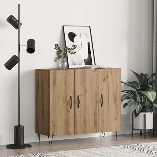 Sideboard Eiche handwerklich 90 x 34 x 80 cm Holzwerkstoff, Küchenbuffet Stauraum Schrank Aufbewahrungsregal für Küche Esszimmer Wohnbereich879583 Sideboard Eiche handwerklich 90 x 34 x 80 cm Holzwerkstoff, Küchenbuffet Stauraum Schrank Aufbewahrungsregal für Küche Esszimmer Wohnbereich879583 von Tidyard