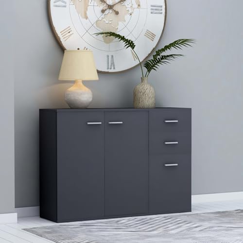 Sideboard Grau 105x30x75 cm Holzwerkstoff Küchenbuffet Stauraum Schrank für Küche Esszimmer Wohnbereich Sideboard Grau 105x30x75 cm Holzwerkstoff Küchenbuffet Stauraum Schrank für Küche Esszimmer Wohnbereich von Tidyard