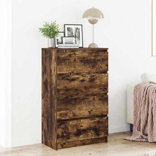 Sideboard Räuchereiche 60x35x98,5 cm Holzwerkstoff Küchenbuffet Stauraum Schrank für Küche Esszimmer Wohnbereich Sideboard Räuchereiche 60x35x98,5 cm Holzwerkstoff Küchenbuffet Stauraum Schrank für Küche Esszimmer Wohnbereich von Tidyard