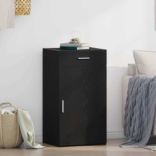 Sideboard Schwarz Eiche 30x42,5x93 cm Holzwerkstoff, Küchenbuffet Stauraum Schrank Aufbewahrungsregal für Küche Esszimmer Wohnbereich868761 Sideboard Schwarz Eiche 30x42,5x93 cm Holzwerkstoff, Küchenbuffet Stauraum Schrank Aufbewahrungsregal für Küche Esszimmer Wohnbereich868761 von Tidyard