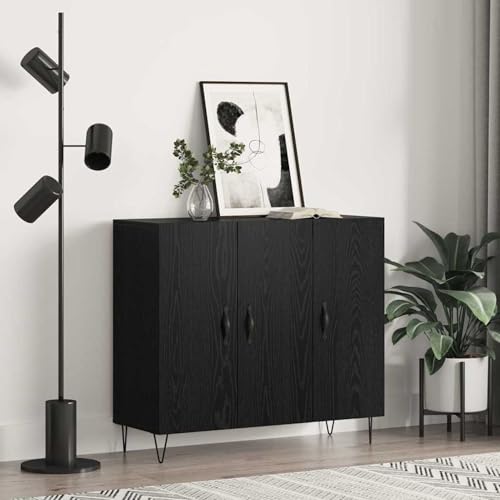 Sideboard Schwarze Eiche 90 x 34 x 80 cm Holzwerkstoff, Küchenbuffet Stauraum Schrank Aufbewahrungsregal für Küche Esszimmer Wohnbereich879584 Sideboard Schwarze Eiche 90 x 34 x 80 cm Holzwerkstoff, Küchenbuffet Stauraum Schrank Aufbewahrungsregal für Küche Esszimmer Wohnbereich879584 von Tidyard