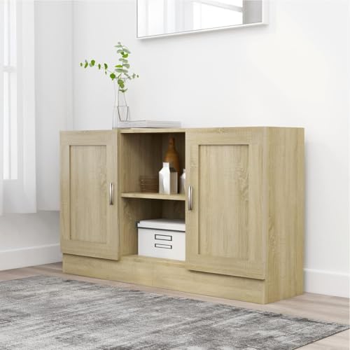 Sideboard Sonoma-Eiche 120x30,5x70 cm Holzwerkstoff Küchenbuffet Stauraum Schrank für Küche Esszimmer Wohnbereich Sideboard Sonoma-Eiche 120x30,5x70 cm Holzwerkstoff Küchenbuffet Stauraum Schrank für Küche Esszimmer Wohnbereich von Tidyard