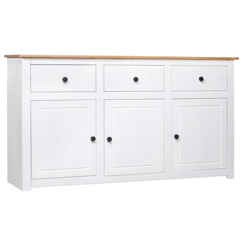 Sideboard Weiß 135x40x80 cm Kiefernholz Panama Küchenbuffet Stauraum Schrank für Küche Esszimmer Wohnbereich Sideboard Weiß 135x40x80 cm Kiefernholz Panama Küchenbuffet Stauraum Schrank für Küche Esszimmer Wohnbereich von Tidyard