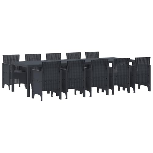 Tidyard 11-teiliges Garten Essgruppe mit Kissen Anthrazit Poly-Rattan gartentisch mit stühlen Set Tidyard 11-teiliges Garten Essgruppe mit Kissen Anthrazit Poly-Rattan gartentisch mit stühlen Set von Tidyard