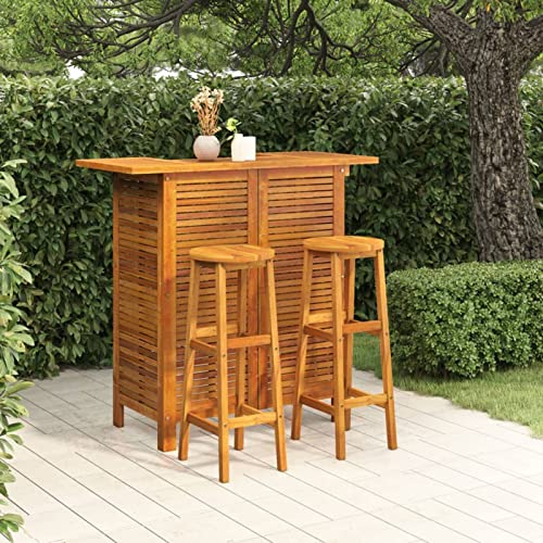 Tidyard 3-TLG. Gartenbar Set Theke Bar Tresen Gartentheke Bartisch Barhocker Barstuhl Gartenmöbel Massivholz Akazie Tidyard 3-TLG. Gartenbar Set Theke Bar Tresen Gartentheke Bartisch Barhocker Barstuhl Gartenmöbel Massivholz Akazie von Tidyard