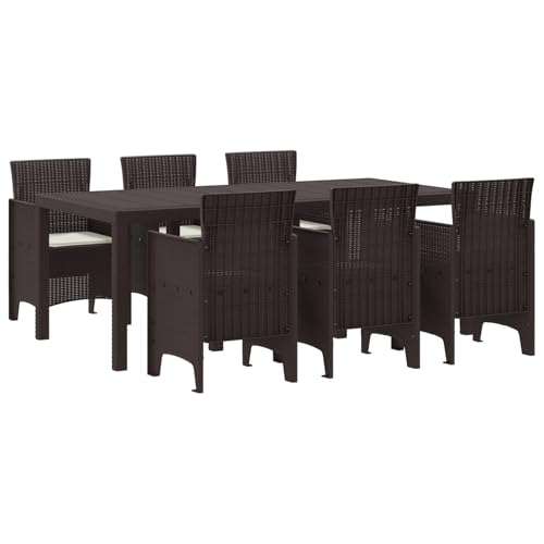 Tidyard 7-teiliges Garten Esszimmer Set mit Kissen Braun Poly Rattan gartentisch mit stühlen Set Tidyard 7-teiliges Garten Esszimmer Set mit Kissen Braun Poly Rattan gartentisch mit stühlen Set von Tidyard