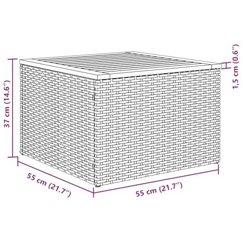 Tidyard 8-teiliges Garten-Sofa-Set mit Kissen in Beige aus Poly-Rattan Lounge Möbel Outdoor von Tidyard