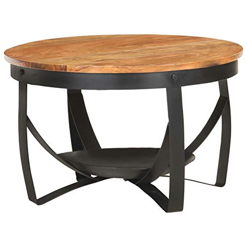 Tidyard Akazienholz Massiv Akzenttisch Couchtisch Industriestil Beistelltisch Wohnzimmertisch Kaffeetisch Sofatisch Teetisch Tisch ?68x43cm Eisen Tidyard Akazienholz Massiv Akzenttisch Couchtisch Industriestil Beistelltisch Wohnzimmertisch Kaffeetisch Sofatisch Teetisch Tisch ?68x43cm Eisen von Tidyard
