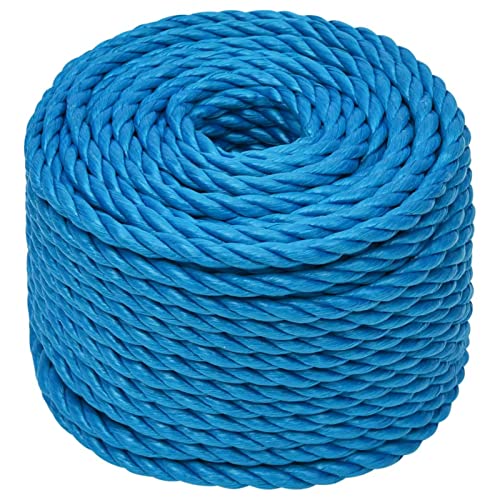 Tidyard Arbeitsseil, Polypropylenseil, Bootsseil, Festmacher, Faserseile, Flechtleine, Seile, Blau 14 mm 25 m Polypropylen von Tidyard