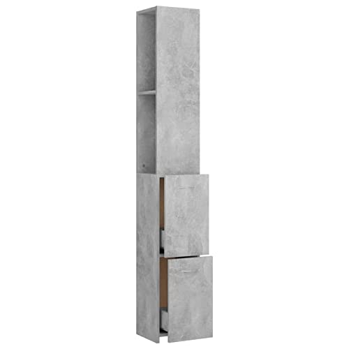 Tidyard Badezimmerschrank Waschküche Regal Badezimmer Schrank Badschrank Badmöbel Hochschrank Holzwerkstoff Betongrau 25x25x170 cm Tidyard Badezimmerschrank Waschküche Regal Badezimmer Schrank Badschrank Badmöbel Hochschrank Holzwerkstoff Betongrau 25x25x170 cm von Tidyard