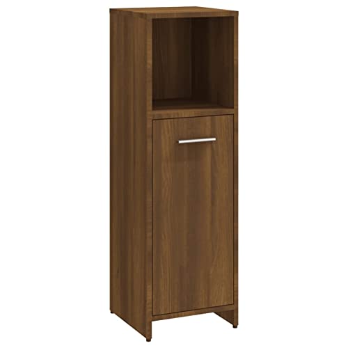 Tidyard Badschrank mit 3 Fächer und eine Tür Badezimmerschrank Midischrank Badregal Badmöbel Schrank Holzwerkstoff Braun Eichen-Optik 30x30x95 cm Tidyard Badschrank mit 3 Fächer und eine Tür Badezimmerschrank Midischrank Badregal Badmöbel Schrank Holzwerkstoff Braun Eichen-Optik 30x30x95 cm von Tidyard