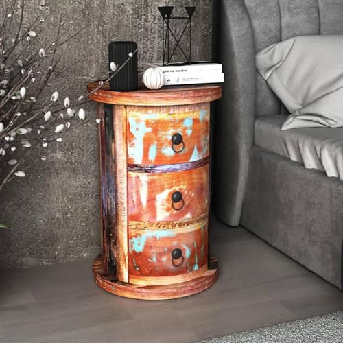 Tidyard Beistellschrank mit 3 Schubladen Altholz Massiv Küchenunterschrank Moderner Unterschrank für Küchenzeilen Tidyard Beistellschrank mit 3 Schubladen Altholz Massiv Küchenunterschrank Moderner Unterschrank für Küchenzeilen von Tidyard