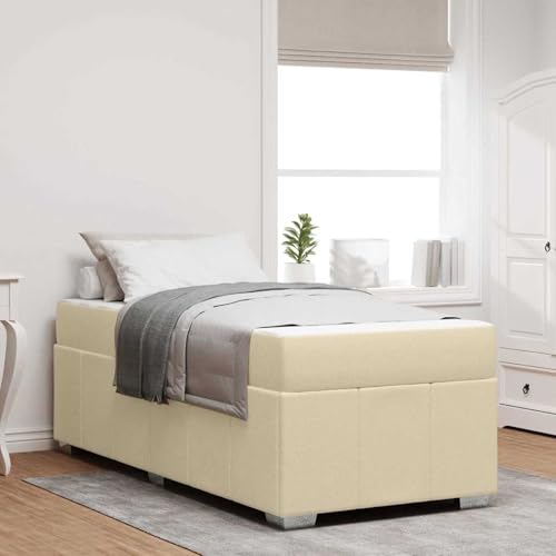Tidyard Bettgestell Creme 90 x 200 cm Stoff, Plattformbettgestell doppelbett einzelbetten für Schlafzimmer Gästezimmer3398263 Tidyard Bettgestell Creme 90 x 200 cm Stoff, Plattformbettgestell doppelbett einzelbetten für Schlafzimmer Gästezimmer3398263 von Tidyard