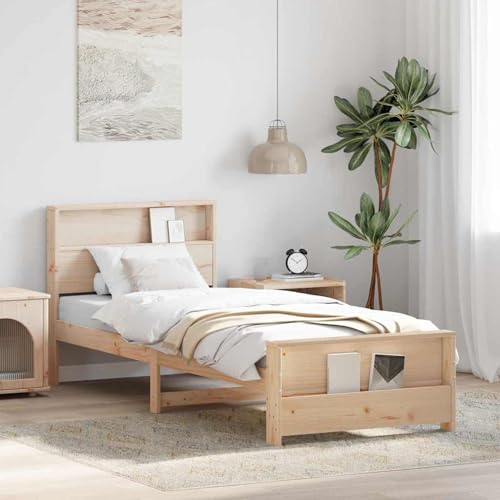 Tidyard Bettgestell mit Kopfteil Braun 90 x 200 cm Massivholz Kiefer, Plattformbettgestell doppelbett einzelbetten für Schlafzimmer Gästezimmer877233 Tidyard Bettgestell mit Kopfteil Braun 90 x 200 cm Massivholz Kiefer, Plattformbettgestell doppelbett einzelbetten für Schlafzimmer Gästezimmer877233 von Tidyard