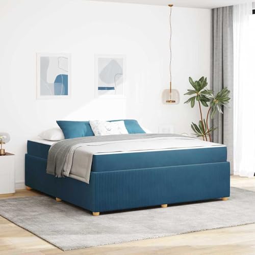 Tidyard Bettgestell mit Matratze Sonstiges Blau 180 x 200 cm Samt, Plattformbettgestell doppelbett einzelbetten für Schlafzimmer Gästezimmer3398429 Tidyard Bettgestell mit Matratze Sonstiges Blau 180 x 200 cm Samt, Plattformbettgestell doppelbett einzelbetten für Schlafzimmer Gästezimmer3398429 von Tidyard