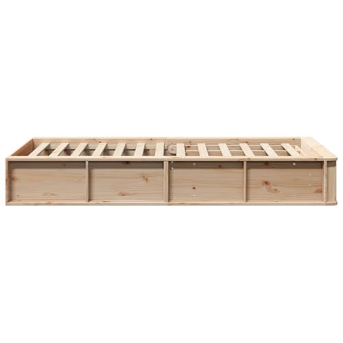 Tidyard Bettgestell mit Speicher Braun 100 x 200 cm Holz, Plattformbettgestell doppelbett einzelbetten für Schlafzimmer Gästezimmer3385730 von Tidyard