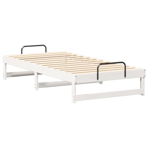 Tidyard Bettgestell mit Tragegriffen Weiß 90 x 200 cm Massivholz Kiefer, Plattformbettgestell doppelbett einzelbetten für Schlafzimmer Gästezimmer873146 Tidyard Bettgestell mit Tragegriffen Weiß 90 x 200 cm Massivholz Kiefer, Plattformbettgestell doppelbett einzelbetten für Schlafzimmer Gästezimmer873146 von Tidyard