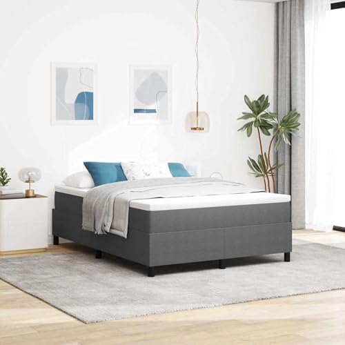 Tidyard Boxspringbett mit Matratze Hellgrau 160x200 cm Cordstoff, Modernes Polster Bett für Schlafzimmer Hotelzimmer Gästezimmer3337472 von Tidyard
