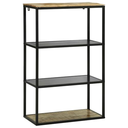 Tidyard Bücherregal 70x35x110 cm Massivholz Grob Mango, Standregal Lagerregal Bücherhalter für Schlafzimmer Büro Wohnbereich374102 von Tidyard