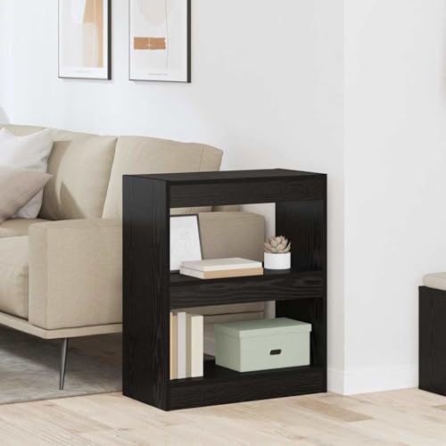 Tidyard Bücherregal Schwarze Eiche 60 x 30 x 72 cm Holzwerkstoff, Standregal Lagerregal Bücherhalter für Schlafzimmer Büro Wohnbereich880458 von Tidyard