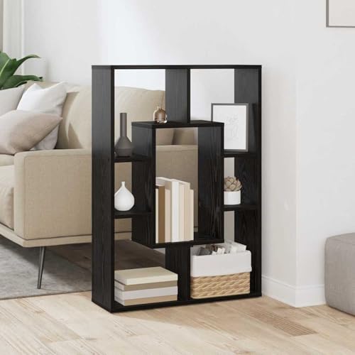 Tidyard Bücherregal Schwarze Eiche 63 x 20 x 90 cm Holzwerkstoff, Standregal Lagerregal Bücherhalter für Schlafzimmer Büro Wohnbereich879673 von Tidyard