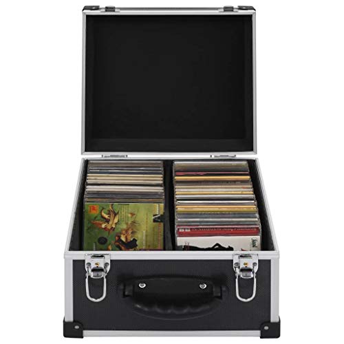 Tidyard CD-Koffer Archivierungskoffer für 40 CDs CD-Aufbewahrungsbox Aufbewahrungsplatten Box Aluminium ABS Schwarz Tidyard CD-Koffer Archivierungskoffer für 40 CDs CD-Aufbewahrungsbox Aufbewahrungsplatten Box Aluminium ABS Schwarz von Tidyard