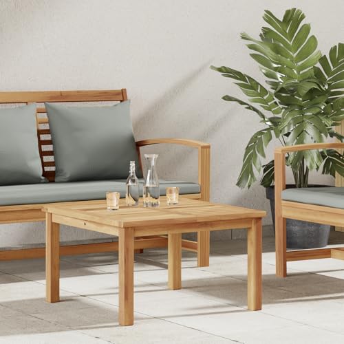 Tidyard Couchtisch Braun 60 x 60 x 36 cm Massives Teakholz, Wohnzimmertisch Moderne Kaffeetische für Wohnzimmer von Tidyard
