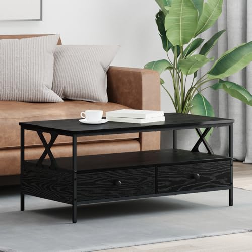 Tidyard Couchtisch Schwarze Eiche 100 x 51 x 45 cm Holzwerkstoff, Wohnzimmertisch Moderne Kaffeetische für Wohnzimmer Tidyard Couchtisch Schwarze Eiche 100 x 51 x 45 cm Holzwerkstoff, Wohnzimmertisch Moderne Kaffeetische für Wohnzimmer von Tidyard