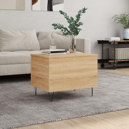 Tidyard Couchtisch Sonoma-Eiche 60x44,5x45 cm Holzwerkstoff, Wohnzimmertisch Moderne Kaffeetische für Wohnzimmer von Tidyard