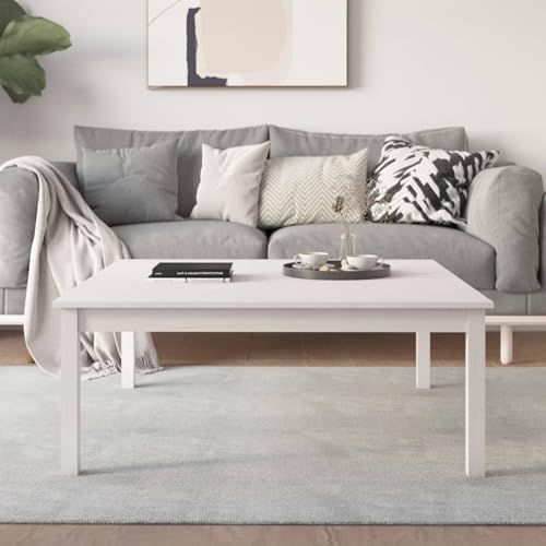 Tidyard Couchtisch Weiß 100x100x40 cm Massivholz Kiefer, Wohnzimmertisch Moderne Kaffeetische für Wohnzimmer Tidyard Couchtisch Weiß 100x100x40 cm Massivholz Kiefer, Wohnzimmertisch Moderne Kaffeetische für Wohnzimmer von Tidyard