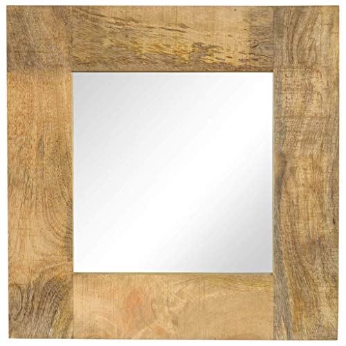 Tidyard Dekorativer Spiegel Wandspiegel Badspiegel Flurspiegel Garderobenspiegel Holzspiegel 50 x 50 cm (L x H) von Tidyard