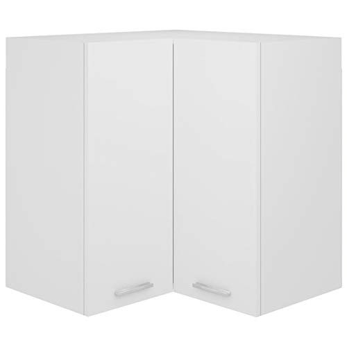 Tidyard Eckunterschrank mit 2 Türen Küchenschrank Aufbewahrungsschrank Küchenzeile Küchenmöbel Einbauküche Holzschrank Standschrank Weiß 57x57x60 cm Spanplatte von Tidyard