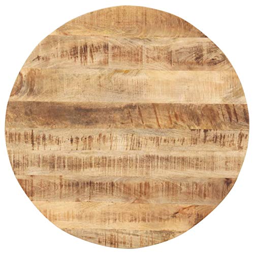 Tidyard Ersatzteil Tischplatte Massivholzplatte Holzplatte Ersatztischplatte Holz Platte für Esstisch Esszimmertisch,Durchmesser:40 cm，Mango-Massivholz von Tidyard