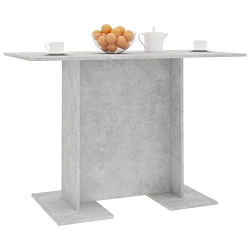 Tidyard Esszimmertisch Esstisch Tisch Esszimmer aus Spanplatte,Küchentisch Esszimmertische Wohnzimmertisch 110 x 60 x 75 cm (L x B x H),Betongrau von Tidyard