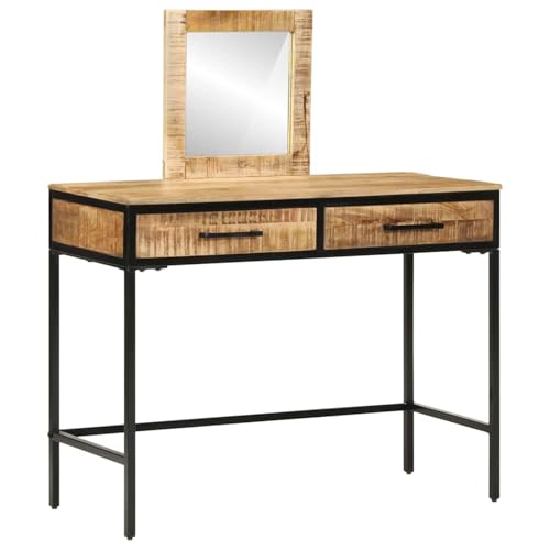 Tidyard Frisiertisch 100x40x75/120 cm Solides Holz Grobes Mango, Frisiertisch Schminktisch für Hairstyling Tools Kosmetik & Accessoires374093 Tidyard Frisiertisch 100x40x75/120 cm Solides Holz Grobes Mango, Frisiertisch Schminktisch für Hairstyling Tools Kosmetik & Accessoires374093 von Tidyard