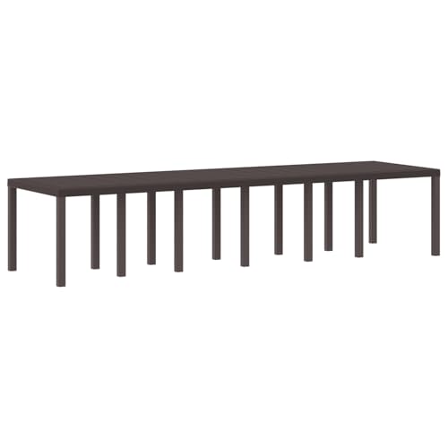 Tidyard Garten Essset Set von 5 Braun und cremeweiß Rattan Groß gartentisch mit stühlen Set von Tidyard