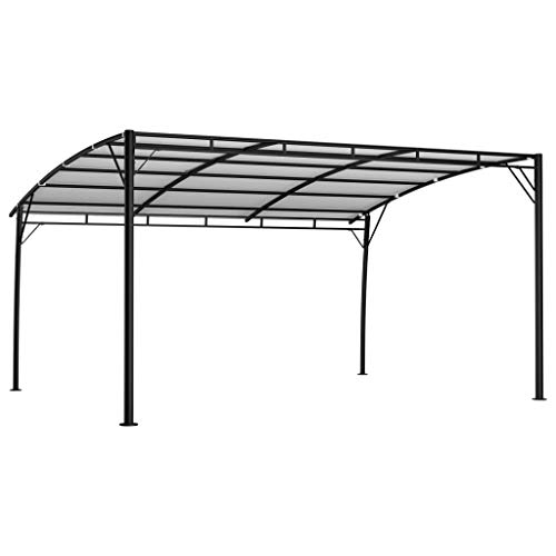 Tidyard Garten-Sonnenschutz Witterungsbeständig Pavillon Gartenpavillon Überdachung Partyzelt Pergola Terrasse Terrassenpavillon Gartenzelt 4×3×2,25 m Cremeweiß von Tidyard