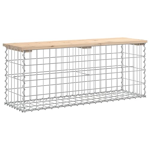 Tidyard Gartenbank aus Gabionen Gabionenkorb Steingabione Terrassenbank Gabionenlounge Bank Sitzbank Parkban Gabionenbank Gartenmöbel Steinkorb Garten BalkonBank 103 x 31,5 x 42 cm (B x T x H) von Tidyard