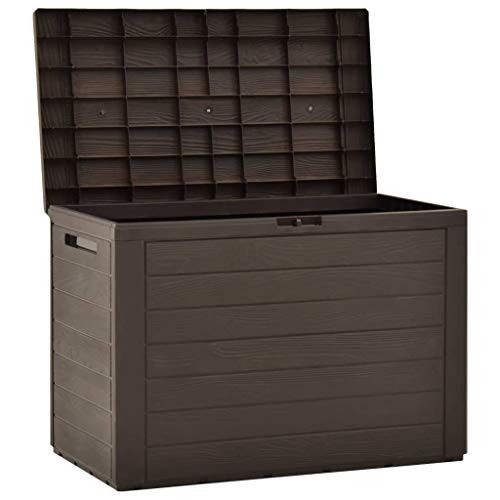 Gartentruhe Braun 78x44x55 cm, Outdoor-Box, Terrassen- und Gartenmöbel von Tidyard