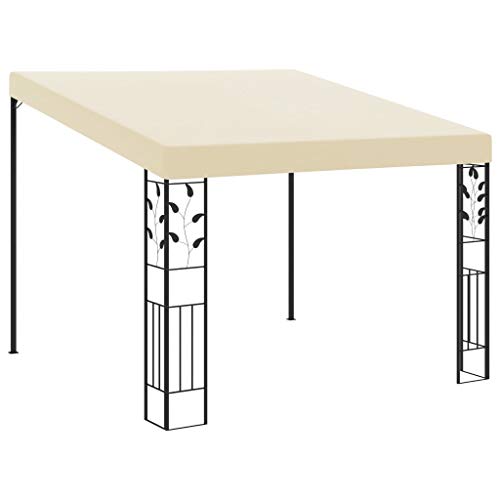 Tidyard Gartenpavillon, Wand Anbau Pavillon Überdachung Partyzelt Pergola Garten Terrasse Terrassenpavillon Sonnenschutz Gartenzelt 3 x 3 x 2,5 m von Tidyard
