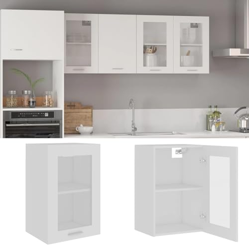 Tidyard Hängeglasschrank Lyon Weiß 40x31x60 cm Holzwerkstoff, Moderner Küchenschrank, Stauraumoptimierung, Glasfront, für Wohnküchen und Gastronomie Tidyard Hängeglasschrank Lyon Weiß 40x31x60 cm Holzwerkstoff, Moderner Küchenschrank, Stauraumoptimierung, Glasfront, für Wohnküchen und Gastronomie von Tidyard