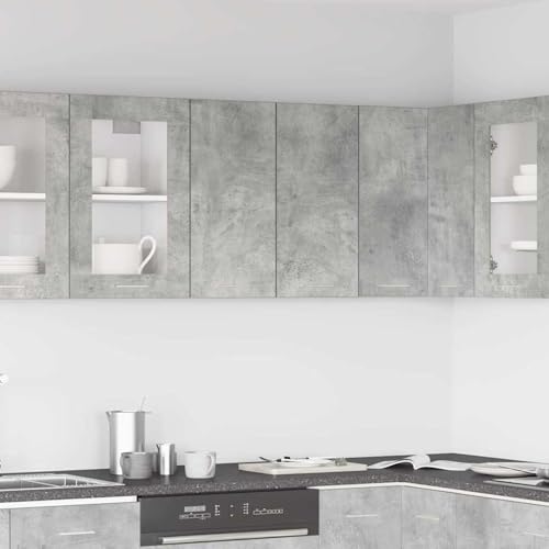Tidyard Hängeschrank Lyon Betongrau 60x31x60 cm Holzwerkstoff Wandschrank Küchenschrank Hängeschrank für Küche Badezimmer Wohnbereich Tidyard Hängeschrank Lyon Betongrau 60x31x60 cm Holzwerkstoff Wandschrank Küchenschrank Hängeschrank für Küche Badezimmer Wohnbereich von Tidyard
