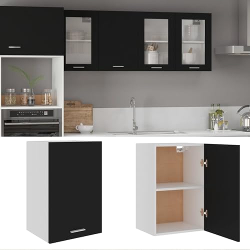 Tidyard Hängeschrank Lyon Schwarz 39,5x31x60 cm Holzwerkstoff Wandschrank Küchenschrank Hängeschrank für Küche Badezimmer Wohnbereich Tidyard Hängeschrank Lyon Schwarz 39,5x31x60 cm Holzwerkstoff Wandschrank Küchenschrank Hängeschrank für Küche Badezimmer Wohnbereich von Tidyard