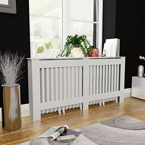 Tidyard Heizkörperverkleidung Heizkörperabdeckung Heizungsverkleidung aus MDF mit mattem Finish,Heizkörper Radiator Cover Abdeckung 172 x 19 x 81 cm (B x T x H) für Wohnzimmer/Schlafzimmer/Küche von Tidyard