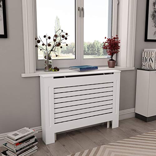 Tidyard Heizkörperverkleidung Heizungsverkleidung Weiß Heizkörperabdeckung Heizung Heizkörper Abdeckung Verkleidung, 112x19x81,5cm MDF Tidyard Heizkörperverkleidung Heizungsverkleidung Weiß Heizkörperabdeckung Heizung Heizkörper Abdeckung Verkleidung, 112x19x81,5cm MDF von Tidyard