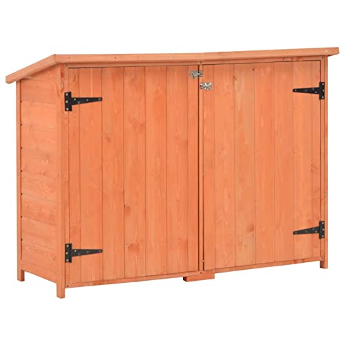 Tidyard Holz Gartenschrank mit Wasserdichtem Dach 120 x 50 x 91 cm | Ger?teschuppen Ger?teschrank Gartenhaus Garten Lagerschuppen Werkzeugschuppen von Tidyard