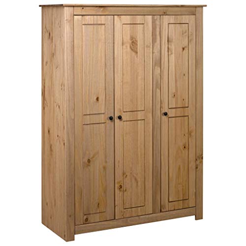 Tidyard Kleiderschrank Schlafzimmerschrank Mit 3 Türen,Dielenschrank Mit 4 Ablagen 1 großen Fach & Kleiderstange,Designschrank Garderobenschrank 118 × 50 × 171,5 cm,Kiefer-Massivholz Tidyard Kleiderschrank Schlafzimmerschrank Mit 3 Türen,Dielenschrank Mit 4 Ablagen 1 großen Fach & Kleiderstange,Designschrank Garderobenschrank 118 × 50 × 171,5 cm,Kiefer-Massivholz von Tidyard
